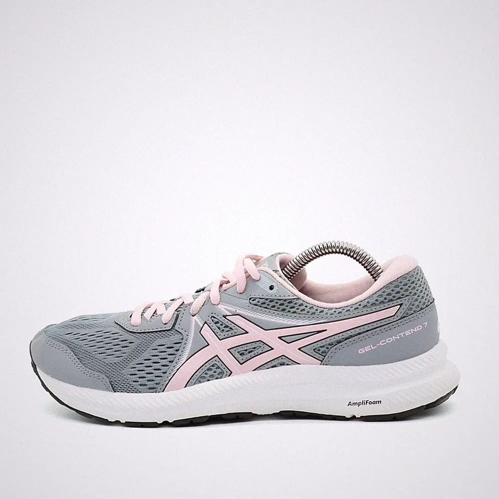 ASICS Damen Gel-Contend 7 Laufschuhe Grau/Rosa Atmungsaktiv Laufschuh EU 39.5