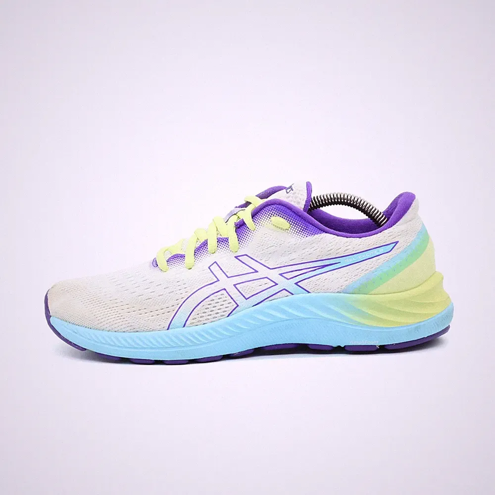 ASICS Damen Gel-Contend 7 Schuhe weiß/lila/gelb Niedrig Laufschuhe EU 40.5