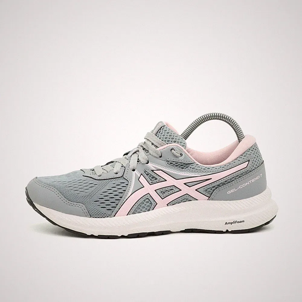 ASICS Damen GEL-CONTEND 7 Sneaker Grau/Rosa Passform Laufschuhe EU 37.5