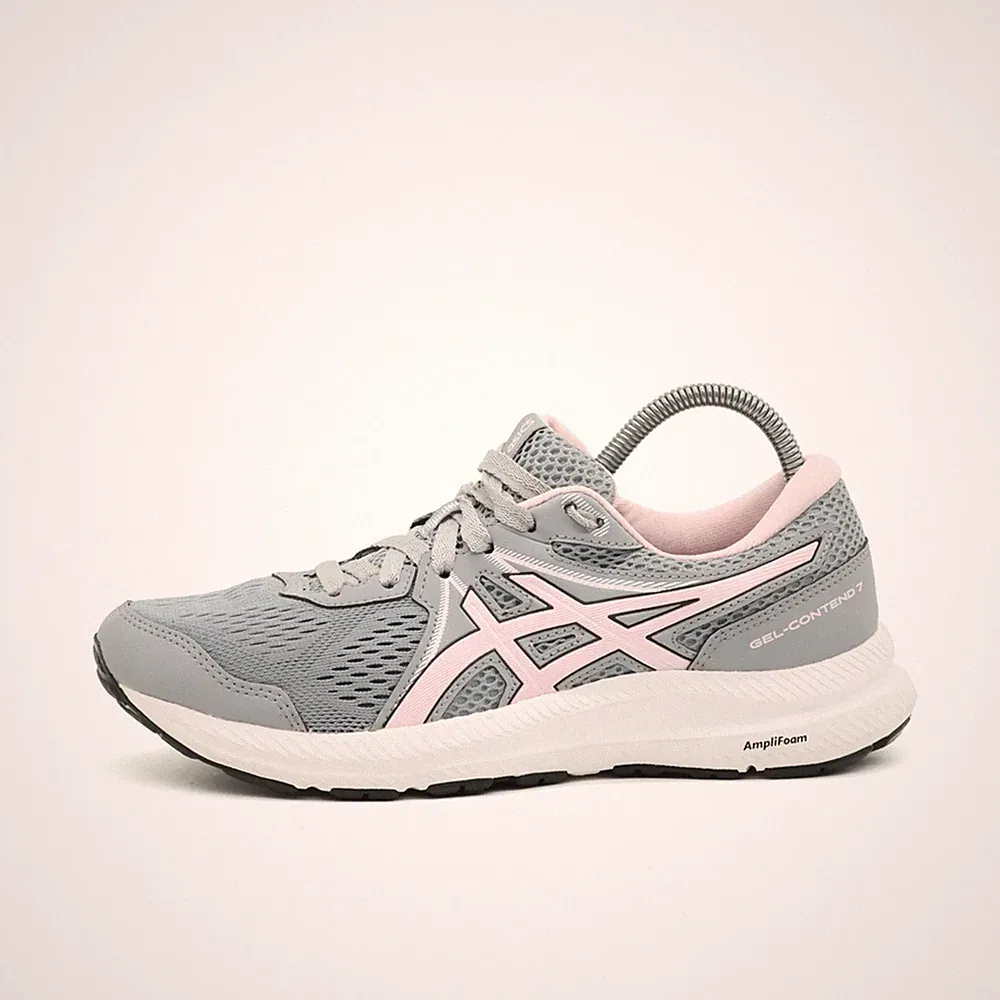 ASICS Damen GEL-CONTEND 7 Sneaker Grau/Rosa Passform Laufschuhe EU 37.5