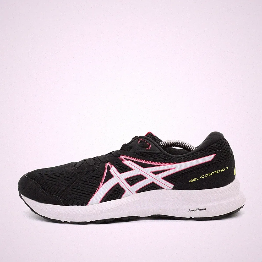 ASICS Damen Gel-Contend 7 Sneaker Schwarz Low-Top Laufschuh EU 41.5