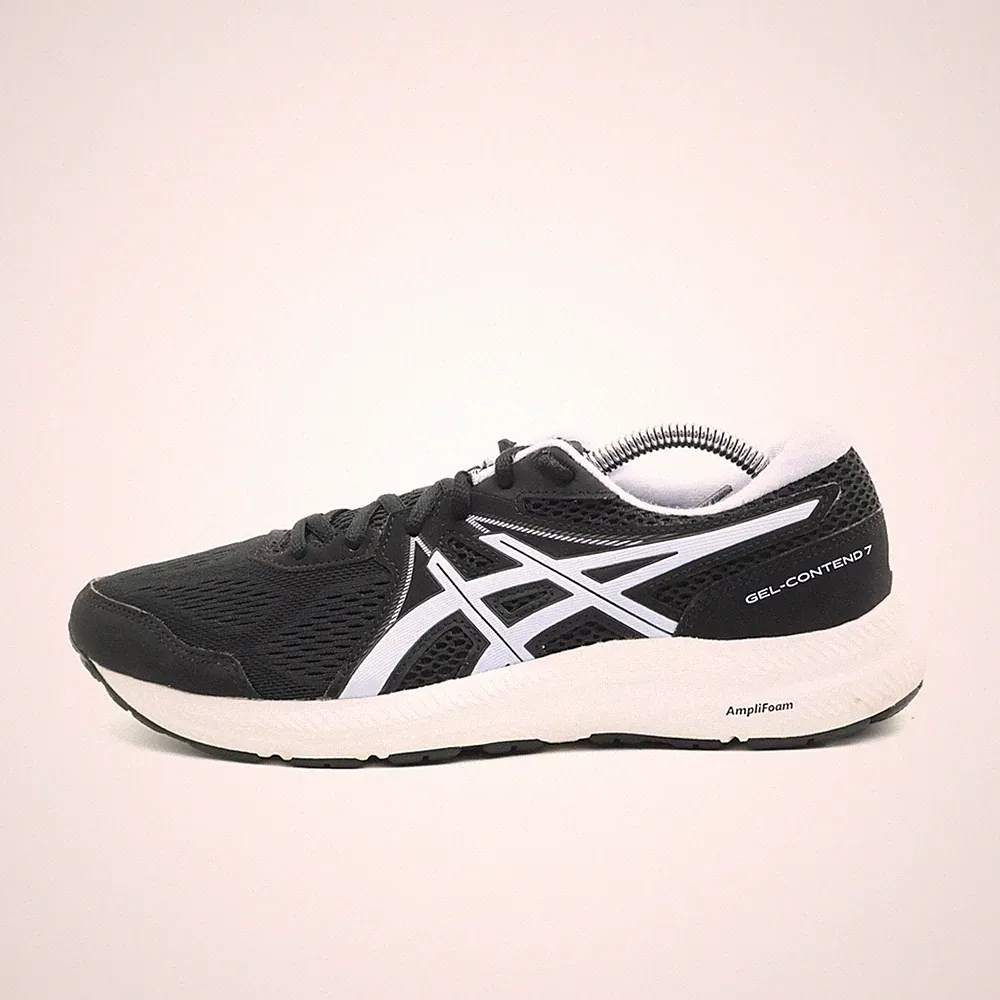 ASICS Damen Gel-Contend 7 Sneaker Schwarz Weiß AmpliFoam Laufschuh EU 39,5