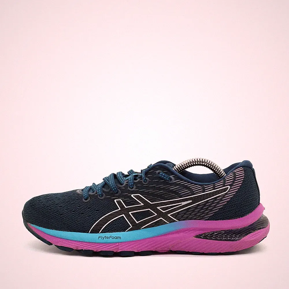 ASICS Damen Gel-Cumulus 23 Sneaker Blau/Pink Low-Top Laufschuh EU 38