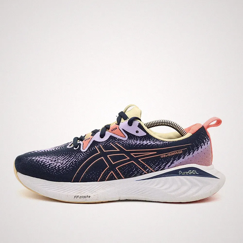 ASICS Damen Gel-Cumulus 25 Sneaker Navy/Lila/Koralle Mesh Sohle Laufschuh EU 40