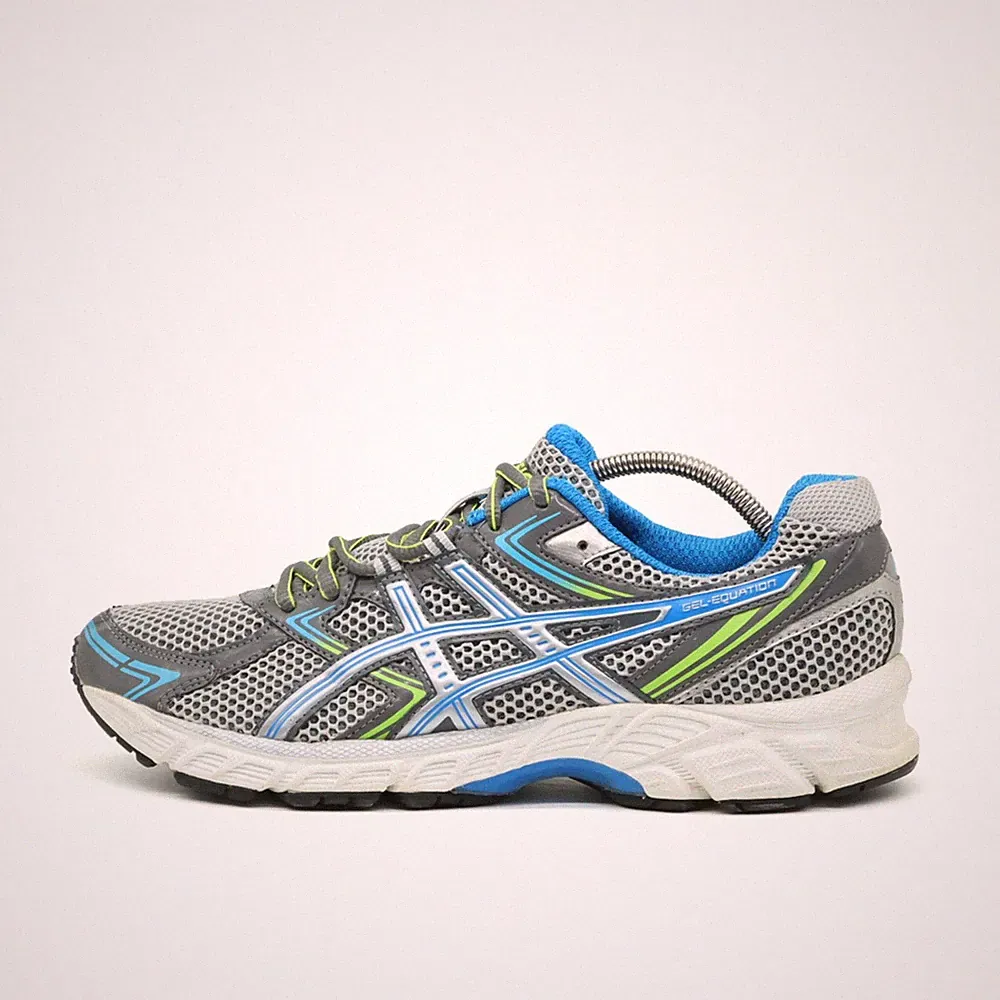 ASICS Damen Gel-Equation Sneaker EU 40 Grau/Blau/Grün T3F6N Atmungsaktiv
