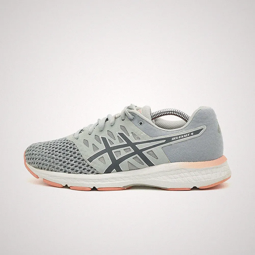 ASICS Damen Gel-Exalt 4 Sneaker Grau/Rosa Mesh GEL-ämpfung Laufschuh EU 39,5