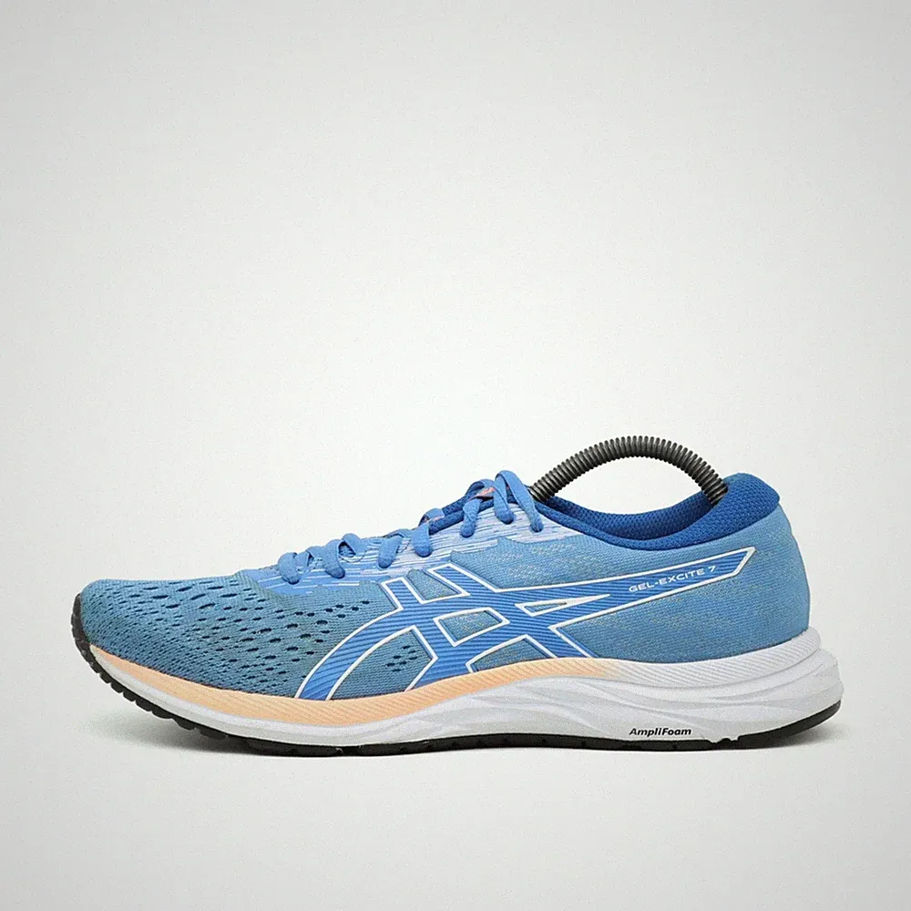 ASICS Damen Gel-Excite 7 Sneaker Blau Synthetikfaser Dämpfung Laufschuh EU 40
