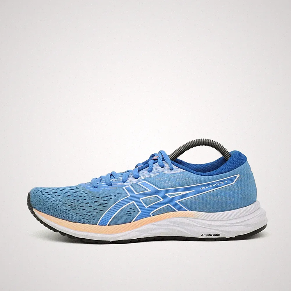 ASICS Damen Gel-Excite 7 Sneaker Blau Synthetikfaser Dämpfung Laufschuh EU 40