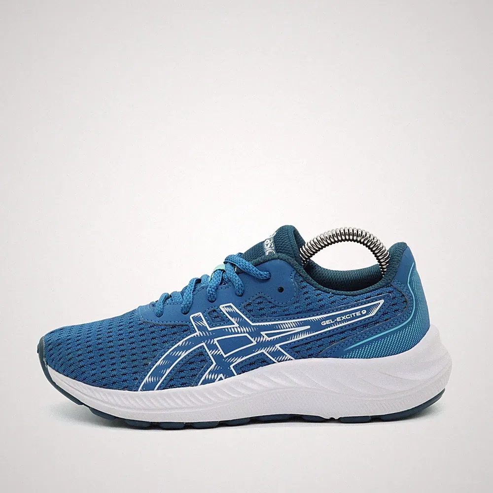 ASICS Damen GEL-EXCITE 9 Sneaker Blau Mesh Low-Top ämpfend Laufschuh EU 37.5