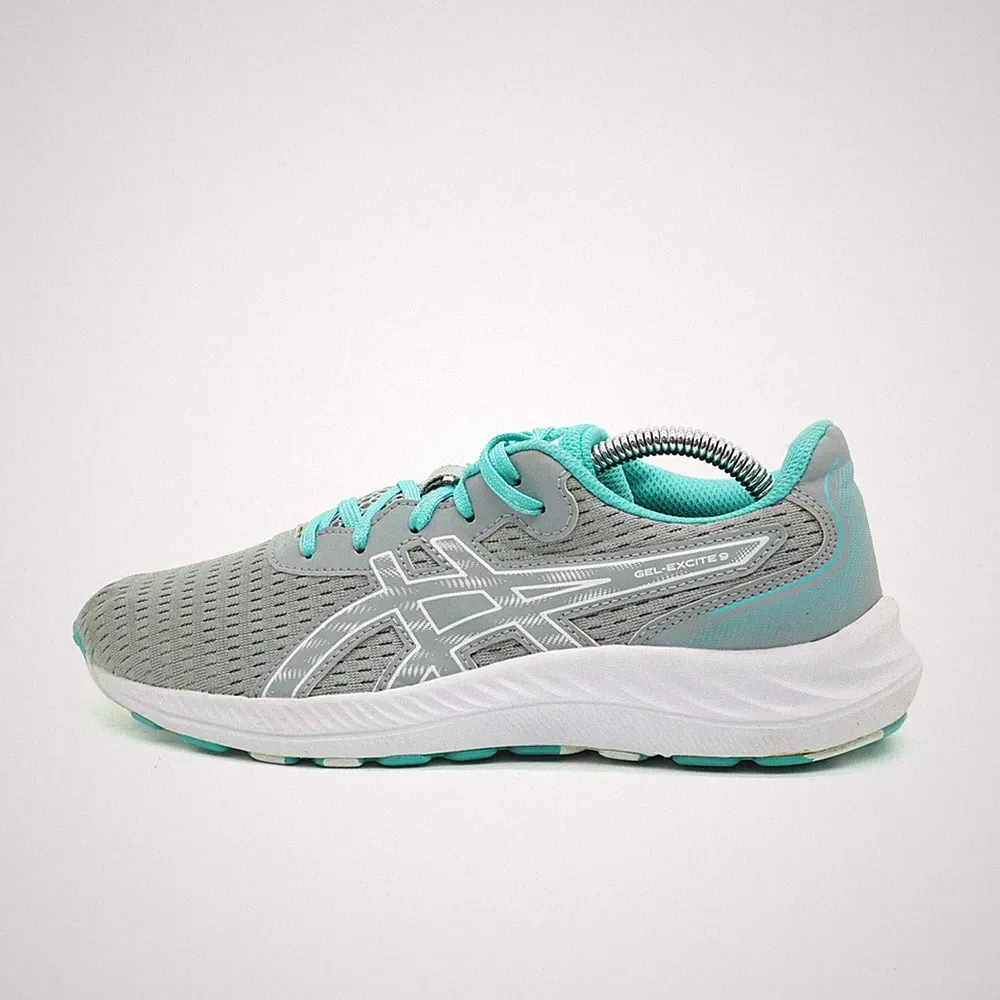 ASICS Damen Gel-Excite 9 Sneaker Grau/Türkis Mesh Low-Top Laufschuhe EU 37.5