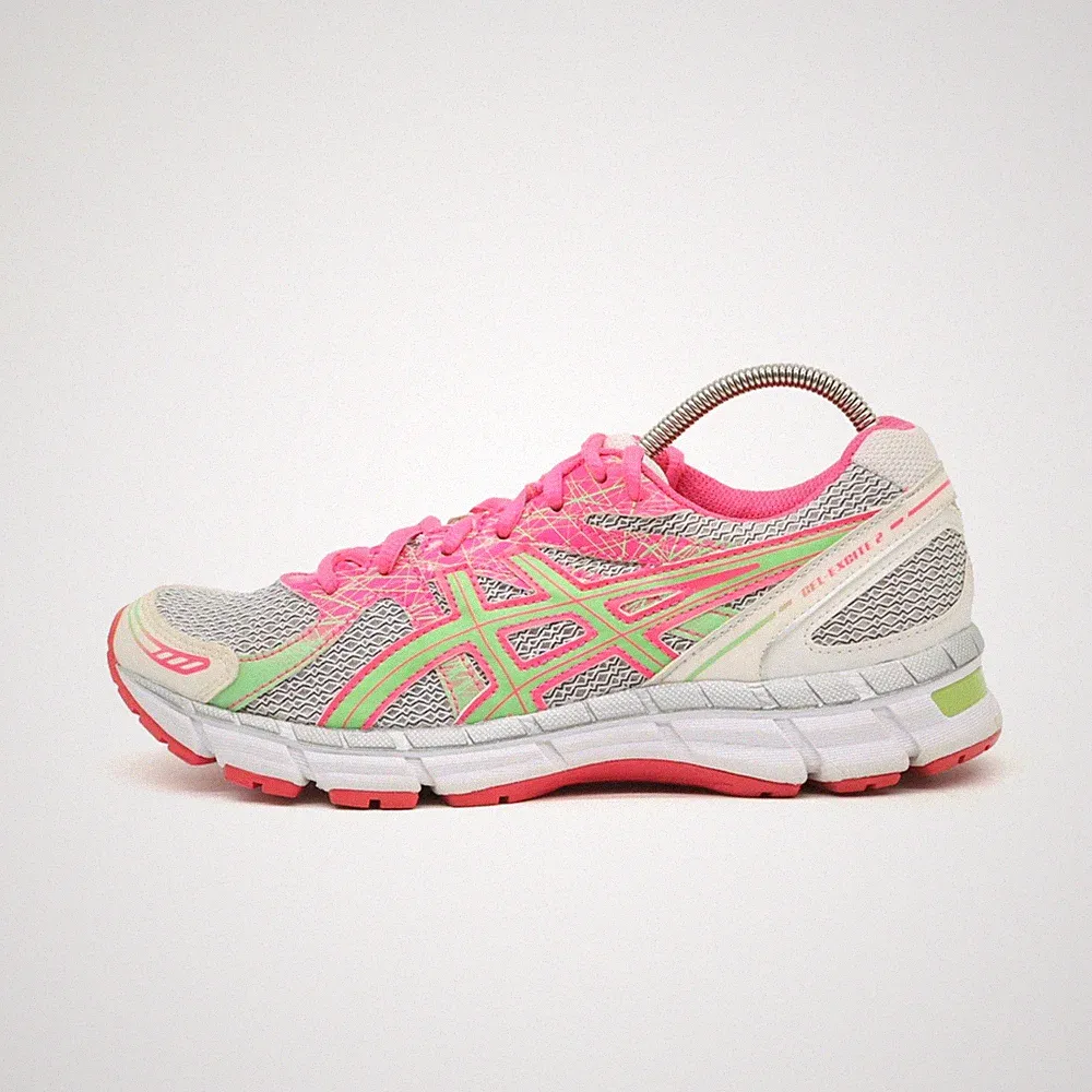 ASICS Damen Gel-Kayano 21 Sneaker EU 38 Weiß/Pink/Grün T473N Atmungsaktiv