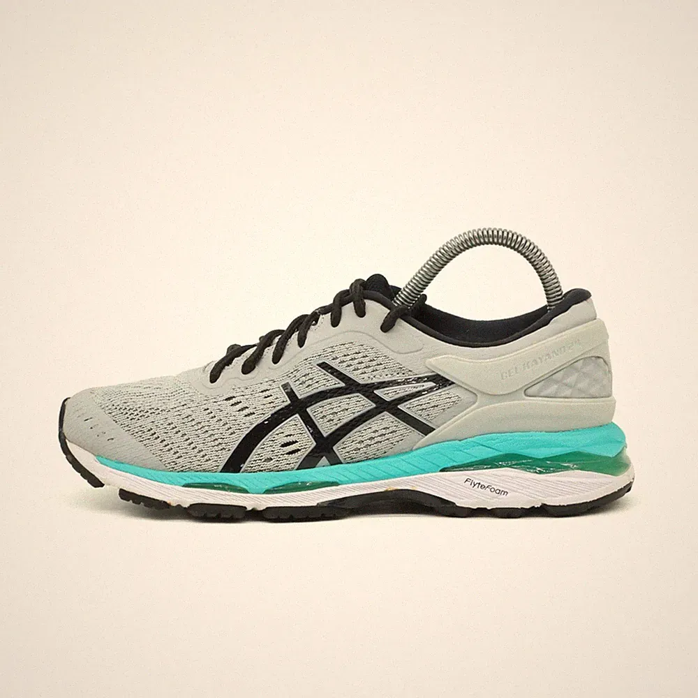 ASICS Damen Gel Kayano 21 Sportschuh Grau Türkis Leichtgewicht Laufschuh EU 37