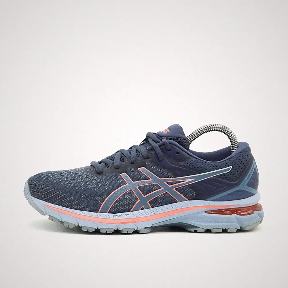 ASICS Damen GEL-KAYANO 27 Sneaker EU 40 Blau/Coral 1012A861 Dämpfung