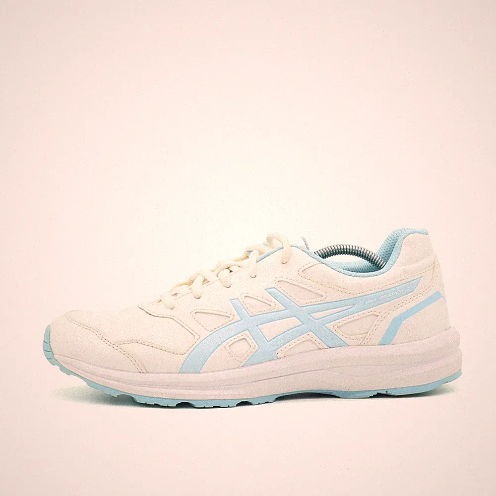 ASICS Damen Gel-Mission Sneaker Weiß/Hellblau Niedrig Laufschuhe EU 40