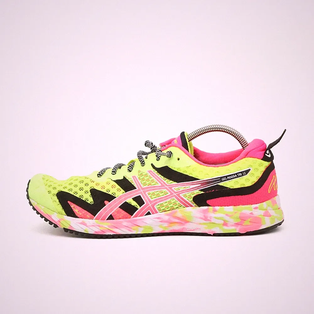 ASICS Damen Gel-Noosa Tri 12 Schuhe EU 39,5 Neon Gelb Pink 1012A578