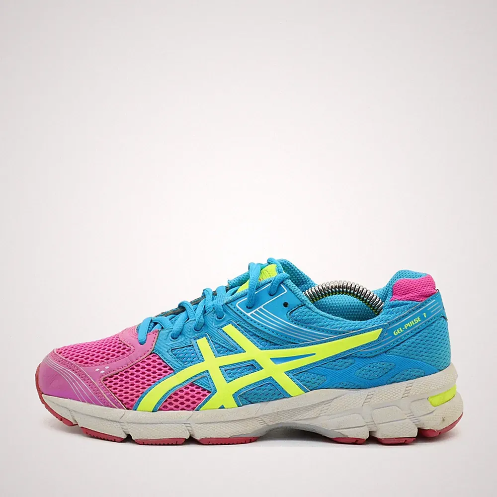 ASICS Damen Gel-Pulse 5 Sportschuh Türkis/Pink/Gelb ämpfung Laufschuh EU 39