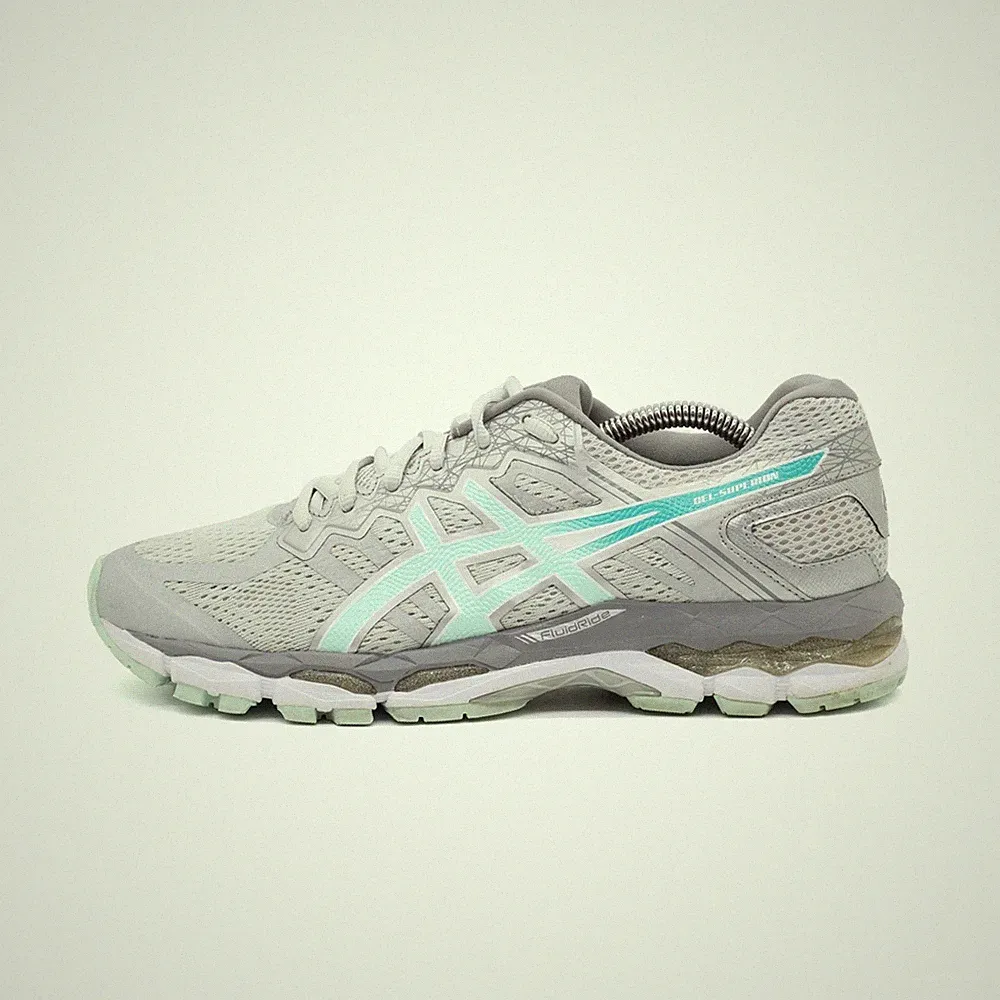 ASICS Damen Gel-Superion Sportschuhe Grau/Mint Low-Top Laufschuhe EU 41.5