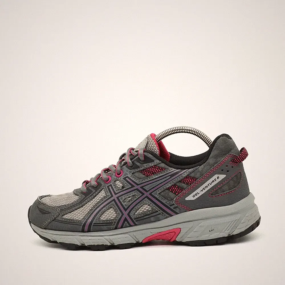ASICS Damen Gel-Venture 6 Sportschuh EU 38 Grau/Pink T7G6N Atmungsaktiv Dämpfung