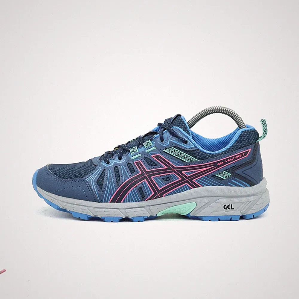 ASICS Damen Gel-Venture 7 Schuhe Blau/Pink Low-Top Laufschuhe EU 37