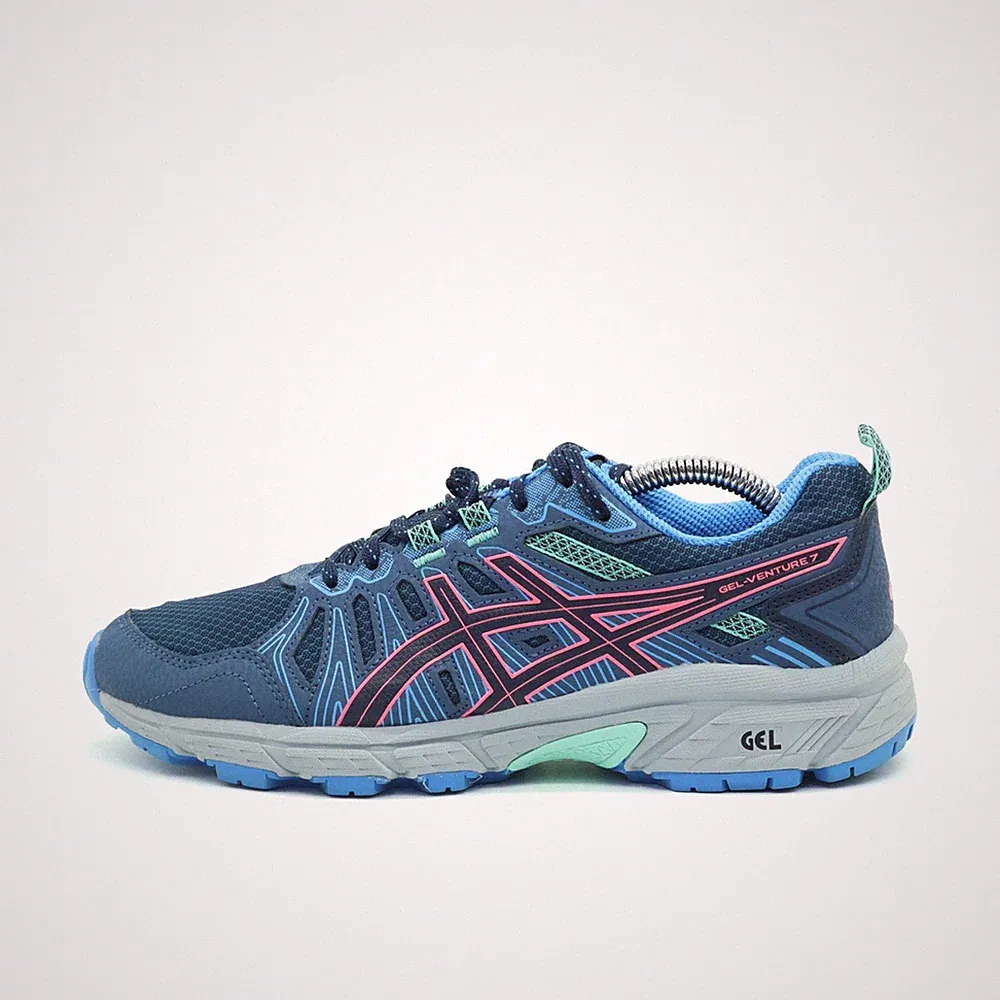 ASICS Damen Gel-Venture 7 Sneaker Blau Pink Atmungsaktiv Laufschuhe EU 38