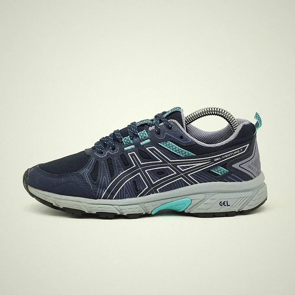 ASICS Damen GEL-Venture 7 Sneaker navy/türkis Low-Top Laufschuhe EU 37