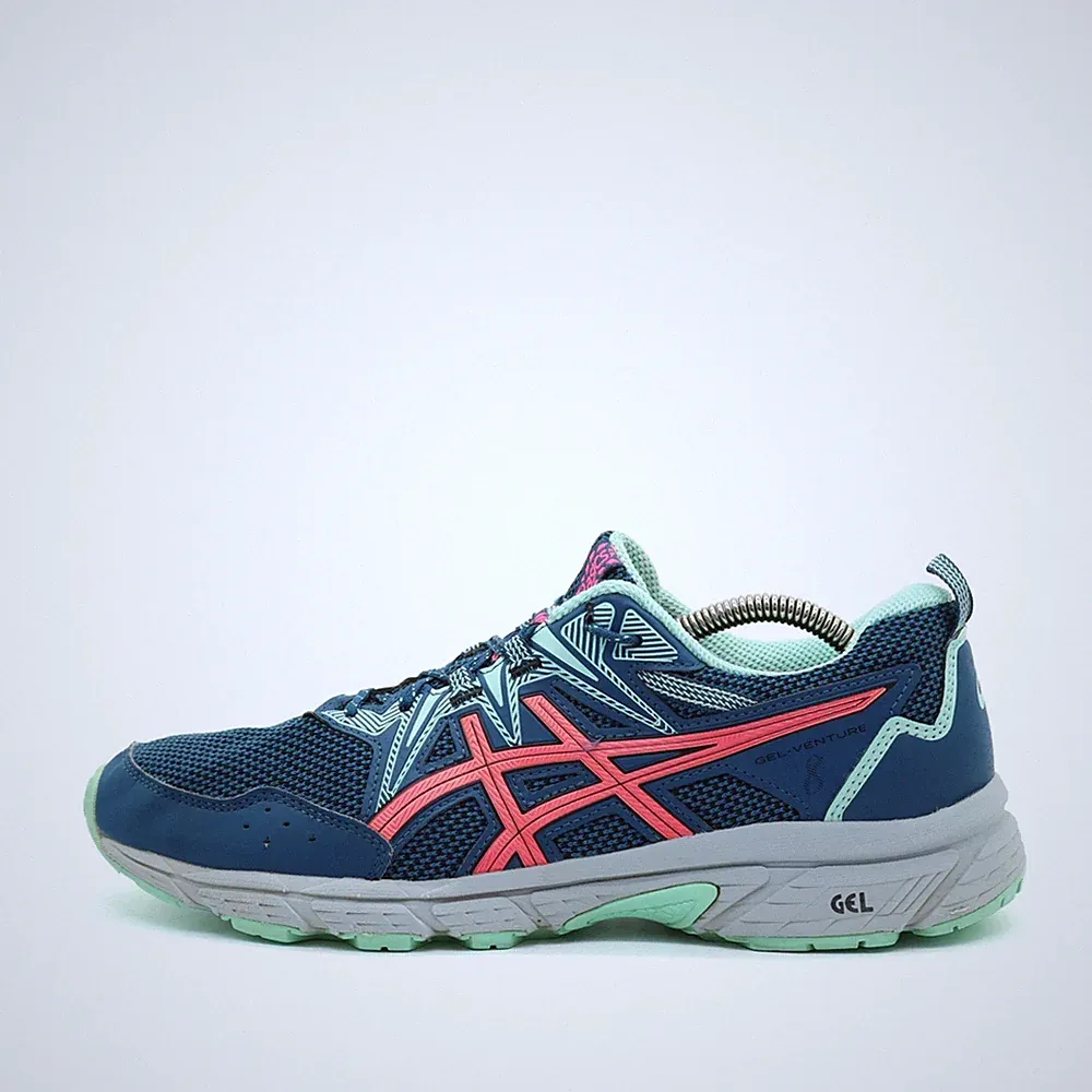 ASICS Damen GEL-Venture 8 Sneaker blau/mint/pink Niedrig Laufschuhe EU 41.5