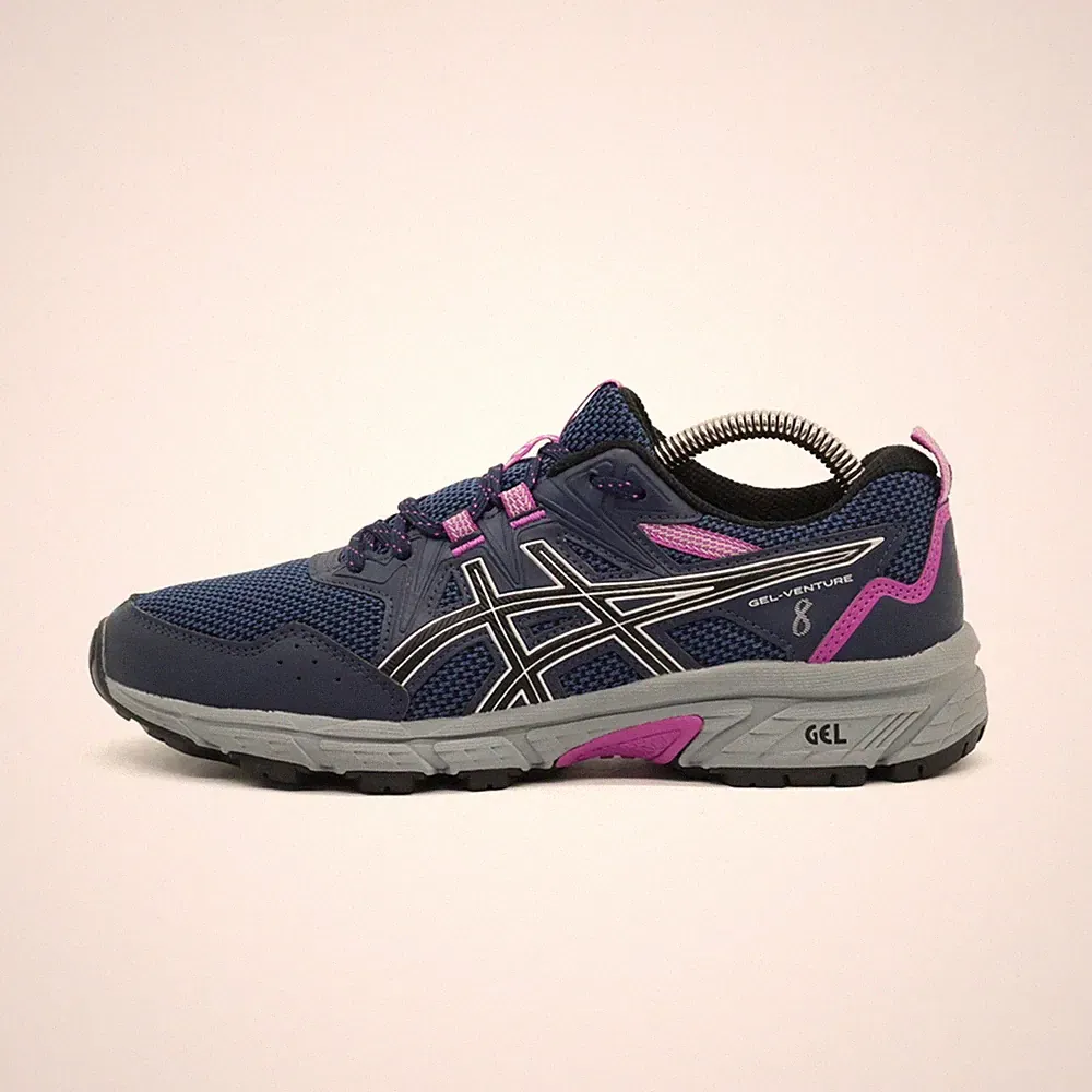 ASICS Damen GEL-Venture 8 Sneaker Blau Pink Atmungsaktiv Laufschuhe EU 38