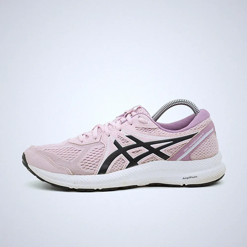 ASICS Damen GEL-WINDHAWK Sneaker Rosa Mesh Low-Top Atmungsaktiv Laufschuh EU 42