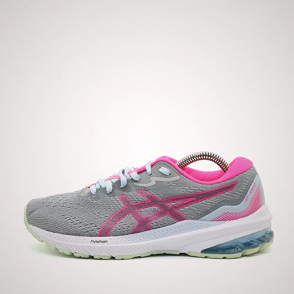 ASICS Damen GT-1000 10 Schuh Grau Pink Mesh Low Atmungsaktiv Laufschuh EU 37.5