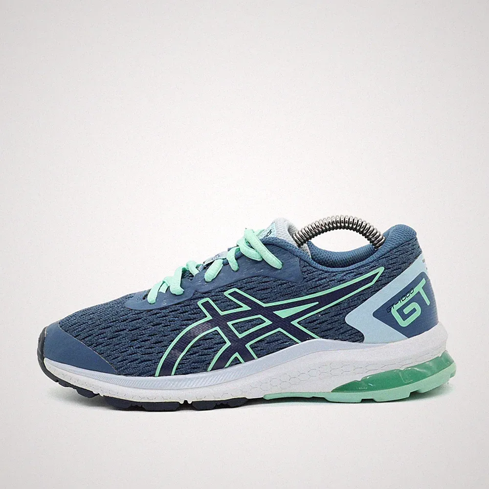 ASICS Damen GT-1000 4 Sneaker Blau/Mint Synthetisches Leicht Laufschuhe EU 36
