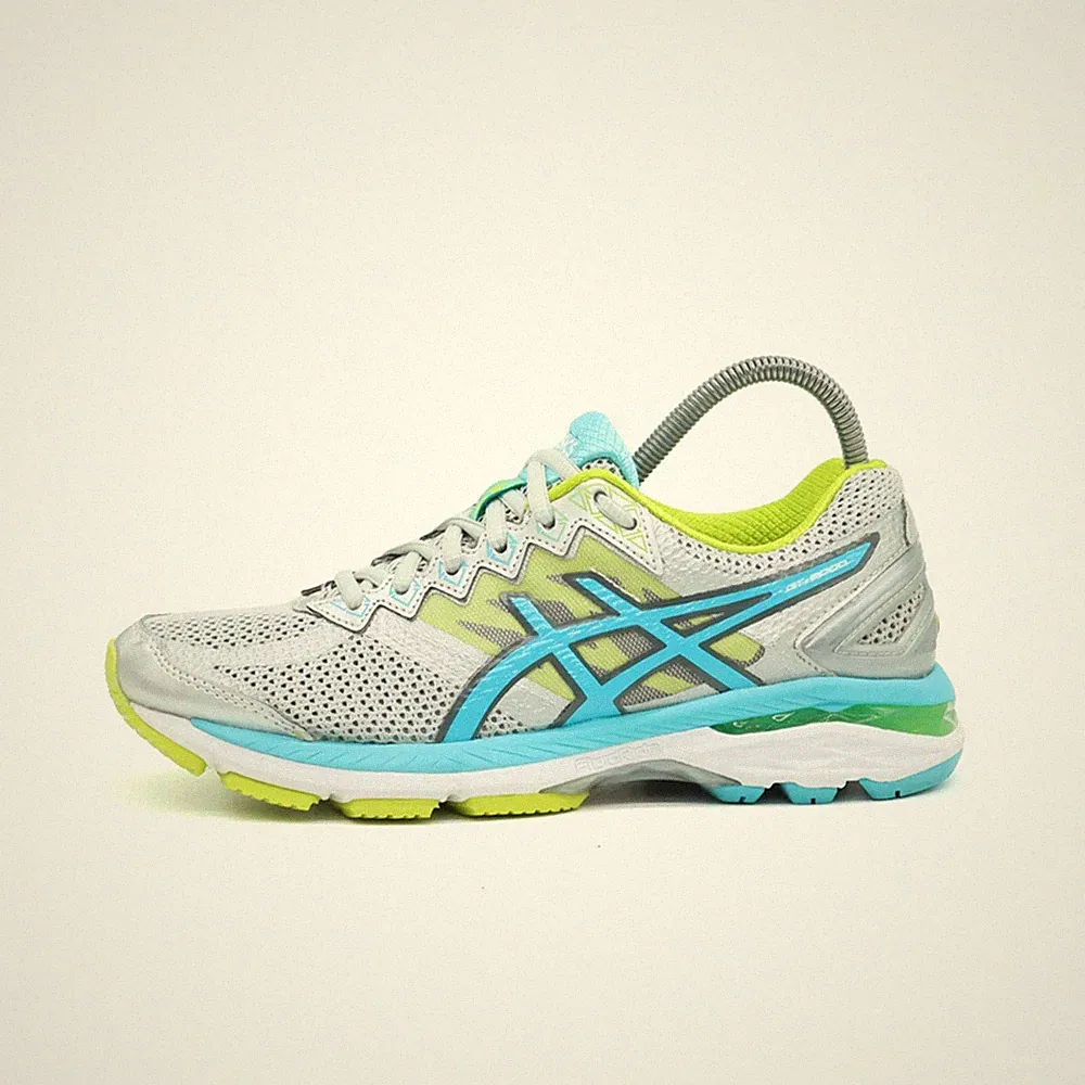 ASICS Damen gt-2000 sneaker silber/blau/gelb stoßämpfend laufschuhe EU 37.5