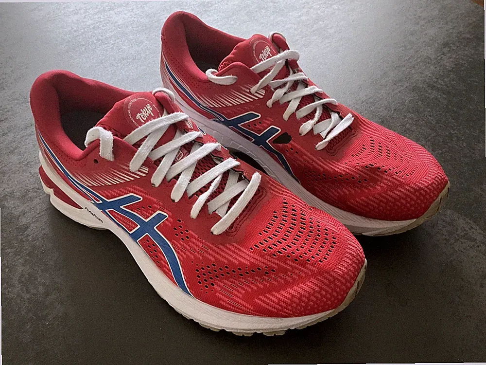 ASICS Damen GT-2000 Sportschuh Rot Synthetikfaser Low-Top Laufschuhe EU 42,5