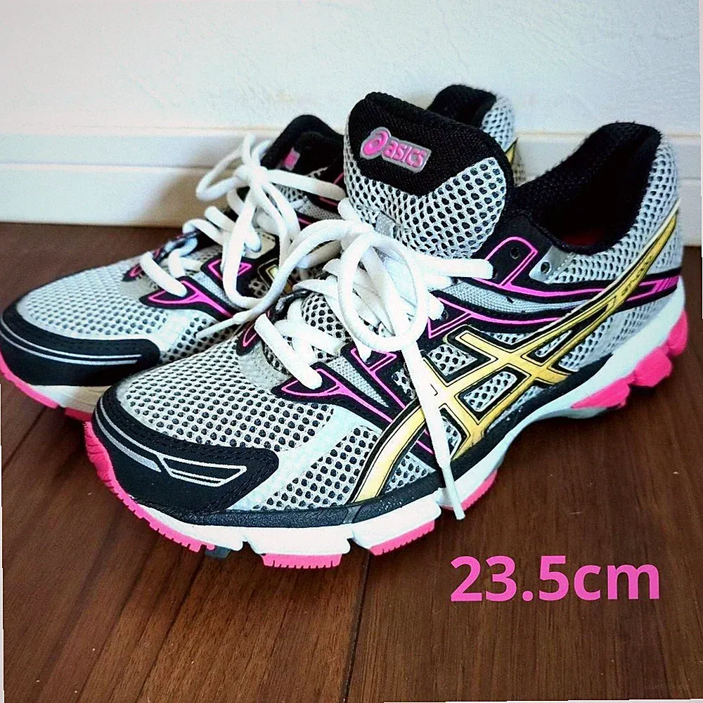 Asics Damen Laufschuhe 23,5 cm grau/rosa Top Zustand