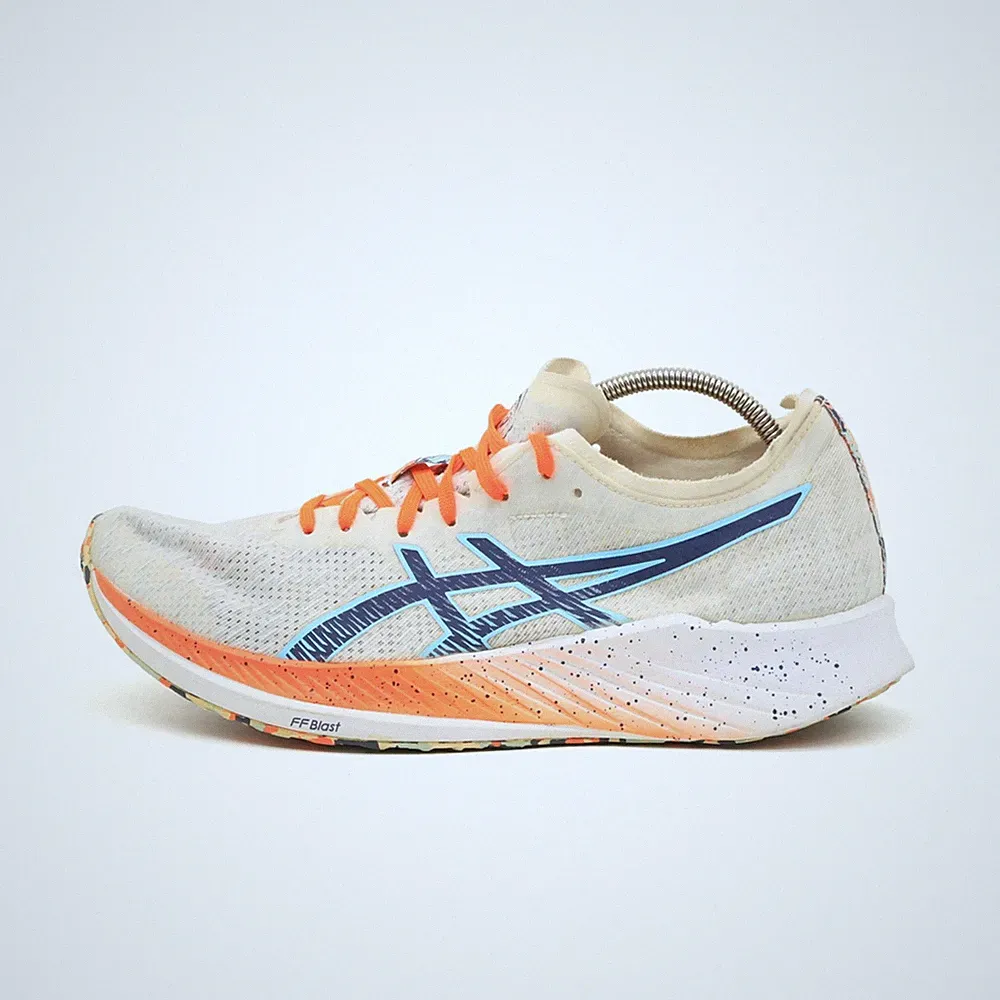 ASICS Damen MetaSpeed Sky Schuhe EU 41.5 Weiß Orange Blau J12B172 Dämpfung