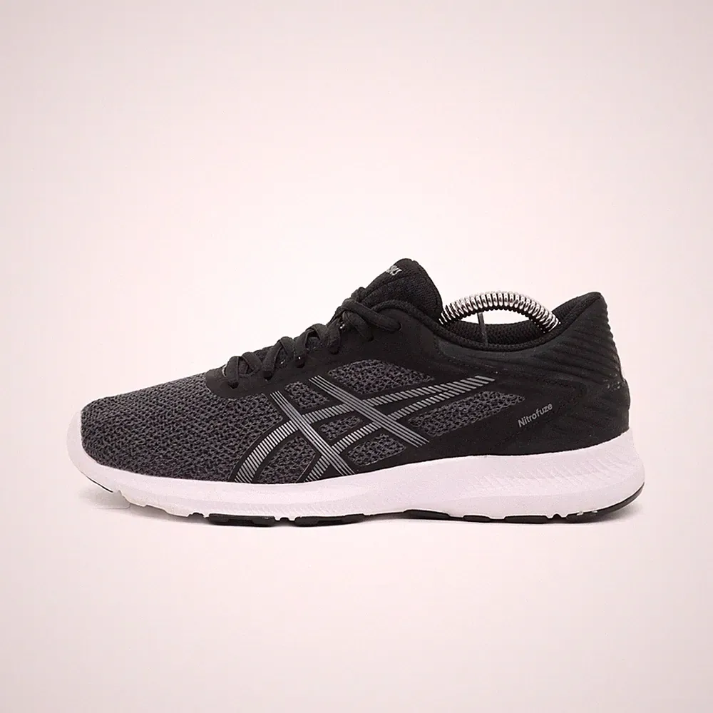 ASICS Damen Nitrofuze Sneaker Schwarz/Grau Komfortabel Laufschuh EU 38