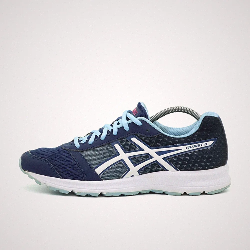 ASICS Damen Patriot 8 Sportschuhe Blau Synthetikfaser, Komfort Laufschuhe EU 39