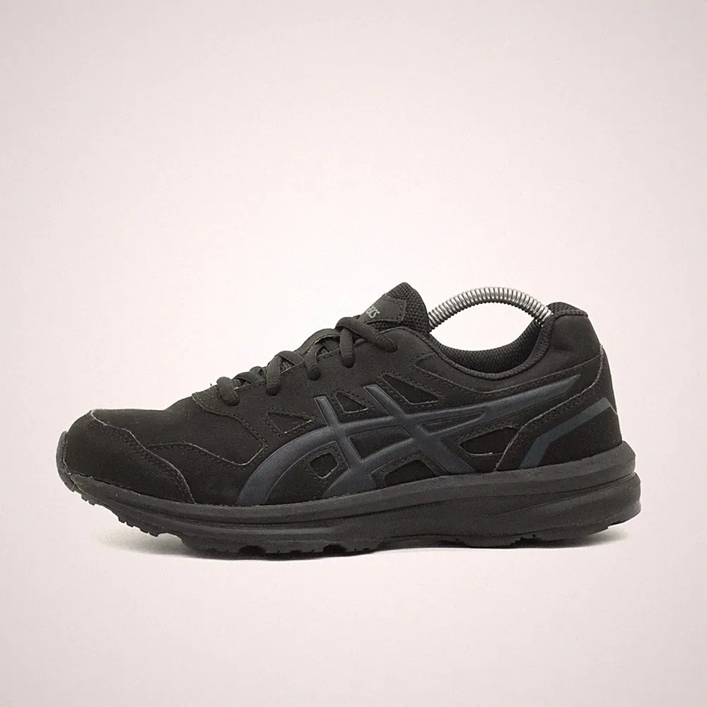 ASICS Damen Q851Y Laufschuh Schwarz Synthetik Niedrig Running Sneaker EU 38