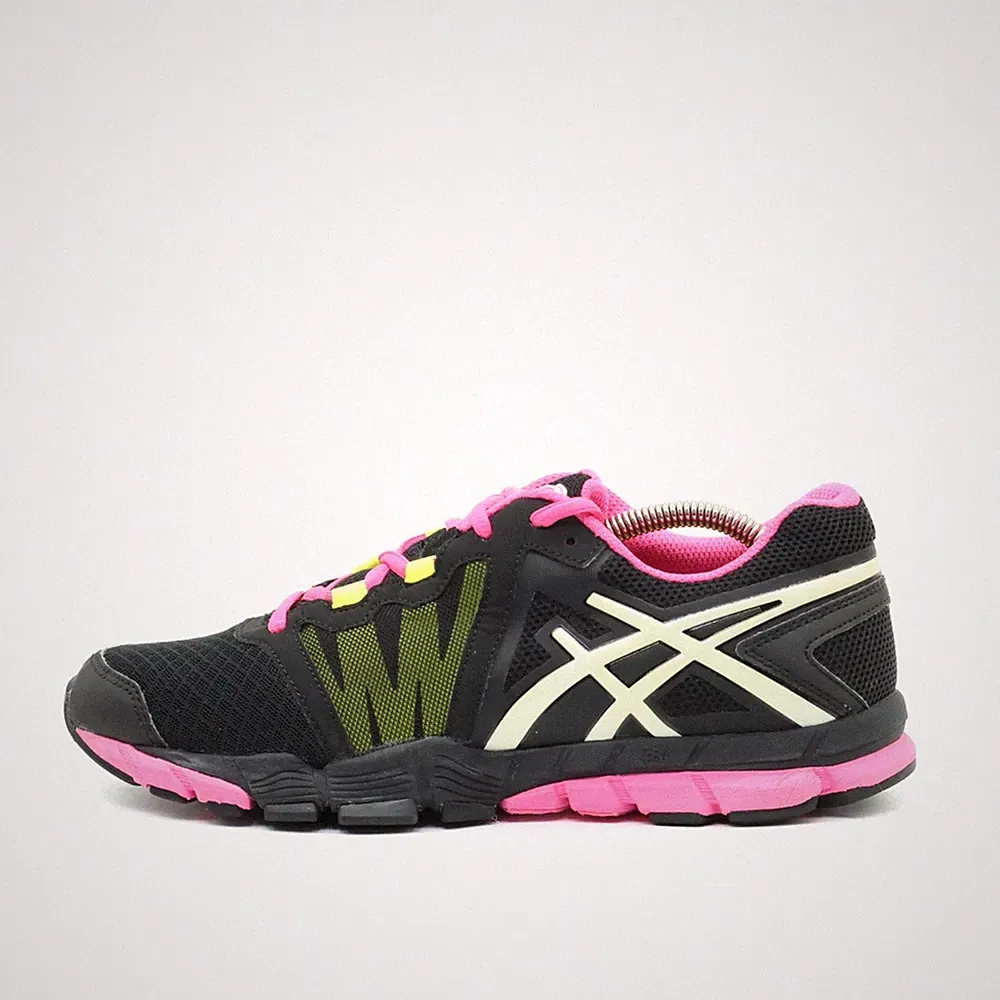 ASICS Damen S383N Turnschuhe Schwarz/Pink/Gelb/Weiß Gel Laufschuhe EU 40