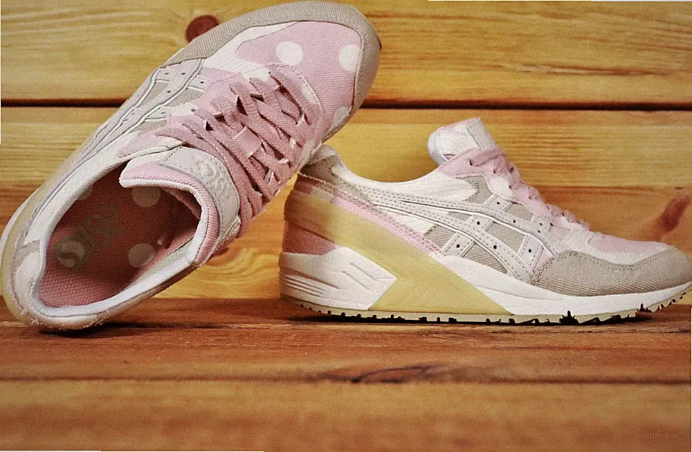 ASICS Damen Schuhe AHAR Gel-Sohle H7B5N Latte Cream & Rosa + Punkte / EU 37 #B