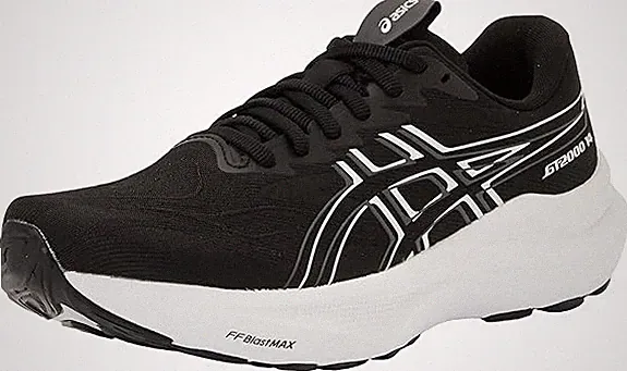 Asics Damen-Straßenlaufschuhe schwarz & weiß GT-2000 14 UK 6 NEU Ref 2020