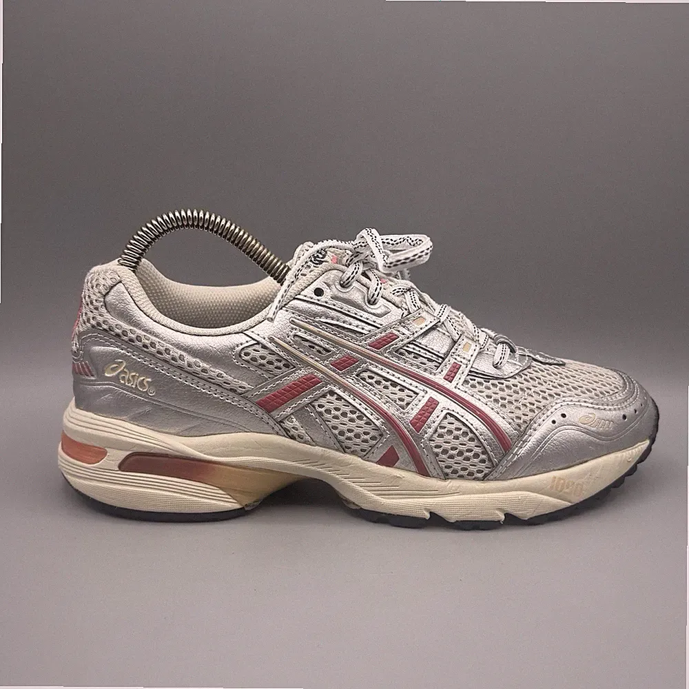 Asics Gel 1090 Sneaker Sportschuhe Running Laufschuhe silber rot Gr 39 - TOP