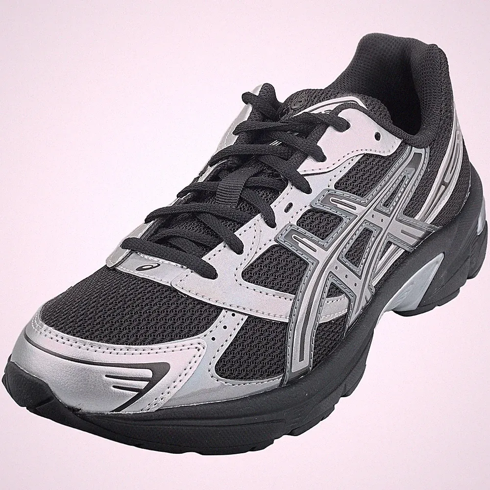 Asics GEL-1130 Laufschuhe in Schwarz Silber für Damen und Herren - 42 EU