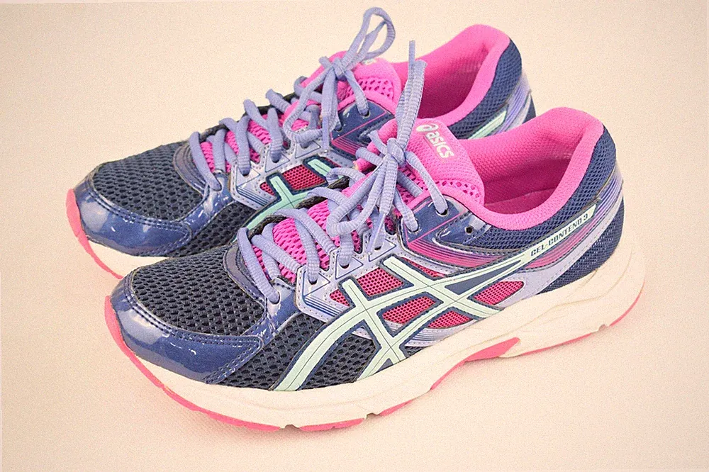 Asics Gel-Contend 3 blau pink rosa EU 39,5 US 8 Laufschuhe T5F9N Damen Running