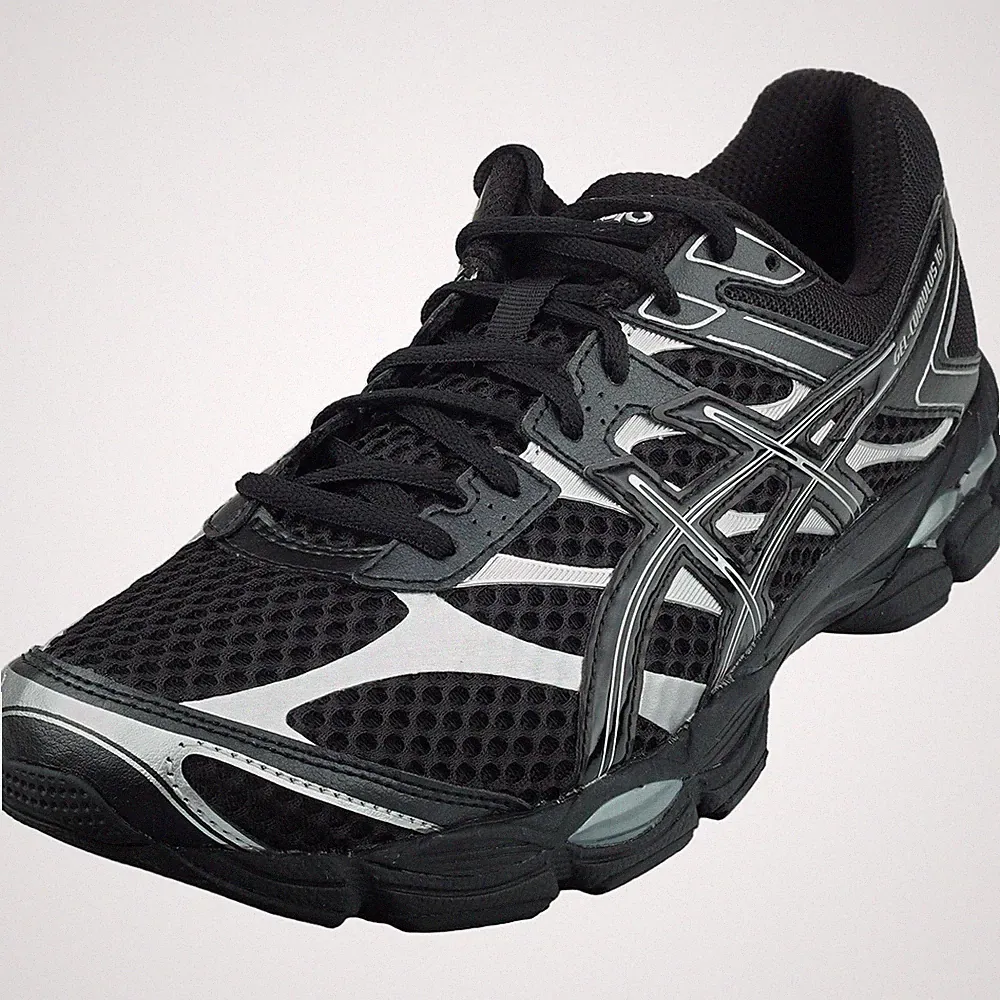 Asics GEL-CUMULUS 16 Laufschuhe in Schwarz Silber für Damen und Herren - 46 EU
