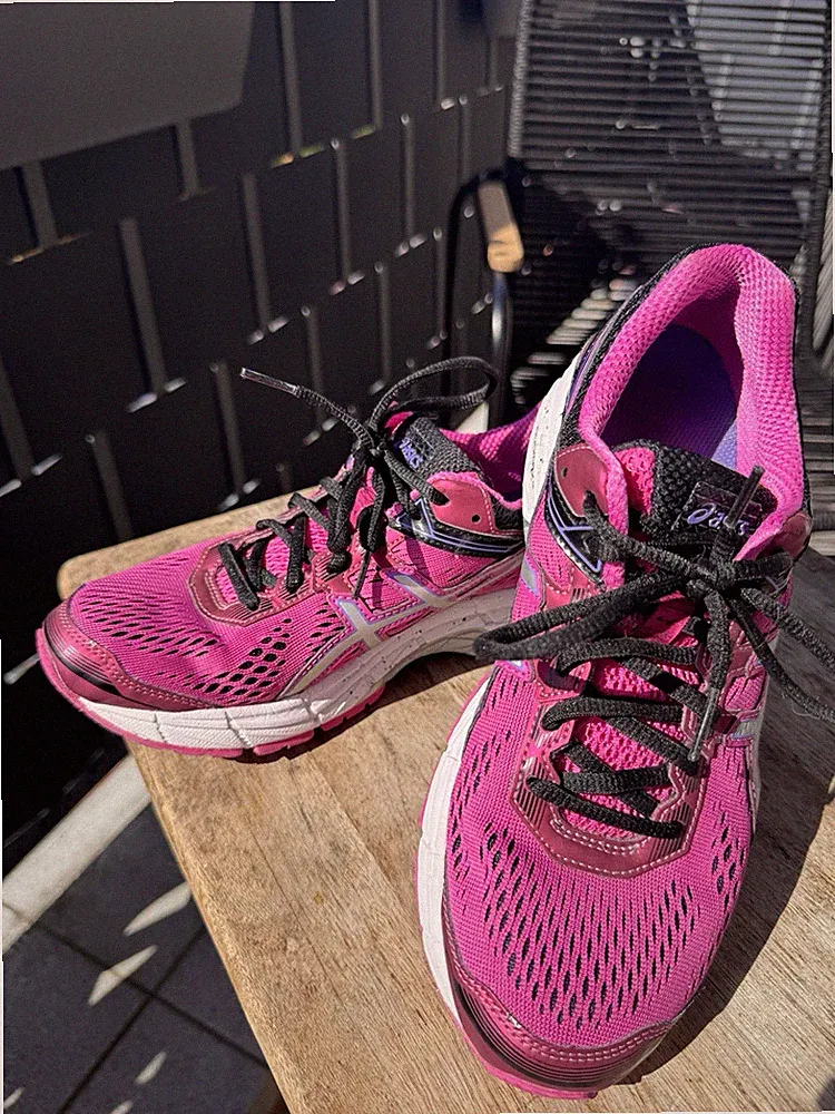 ASICS Gel Damen Laufschuhe Pink Schwarz Gr. 40 Running Sneaker