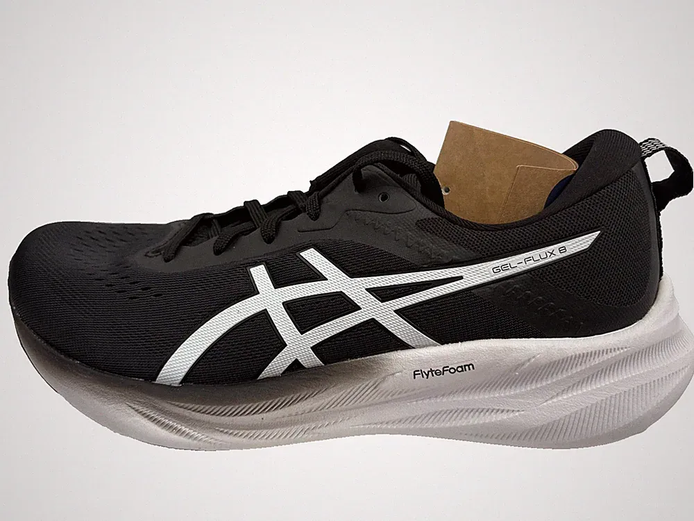 ASICS GEL-Flux 8 Damen Laufschuhe Sneaker Schwarz Weiß UK 3 US 5 EU 35,5