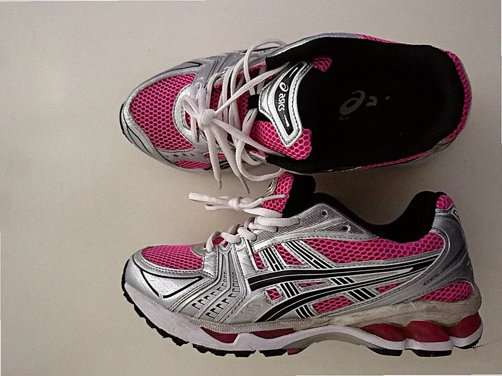 ASICS GEL-Kayano 14 Damen / Herren Sneaker Laufschuhe Rosa/Silber/Schwarz EU43,5