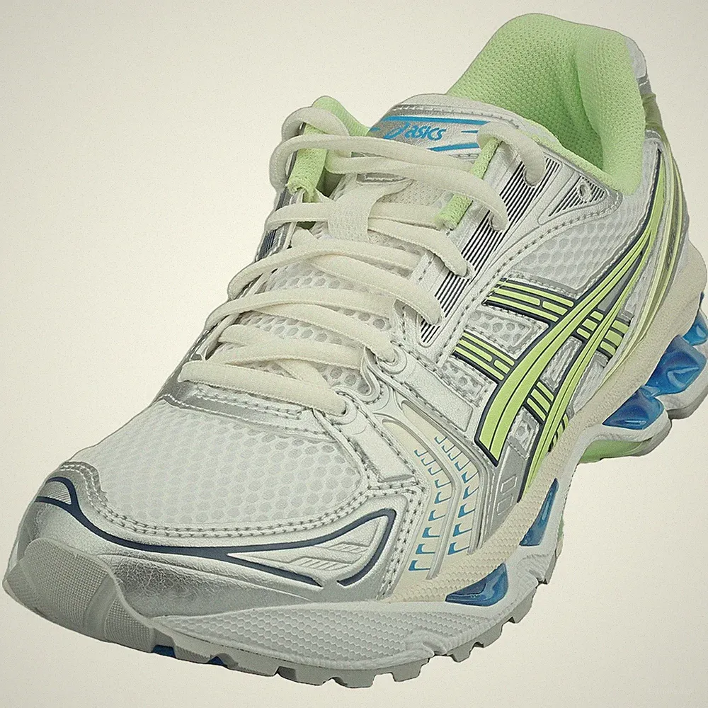 Asics GEL-KAYANO 14 Laufschuhe in Weiß Grün für Damen und Herren