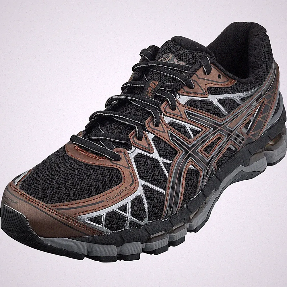 Asics GEL-KAYANO 20 Laufschuhe in Schwarzbraun für Damen und Herren - 46.5 EU