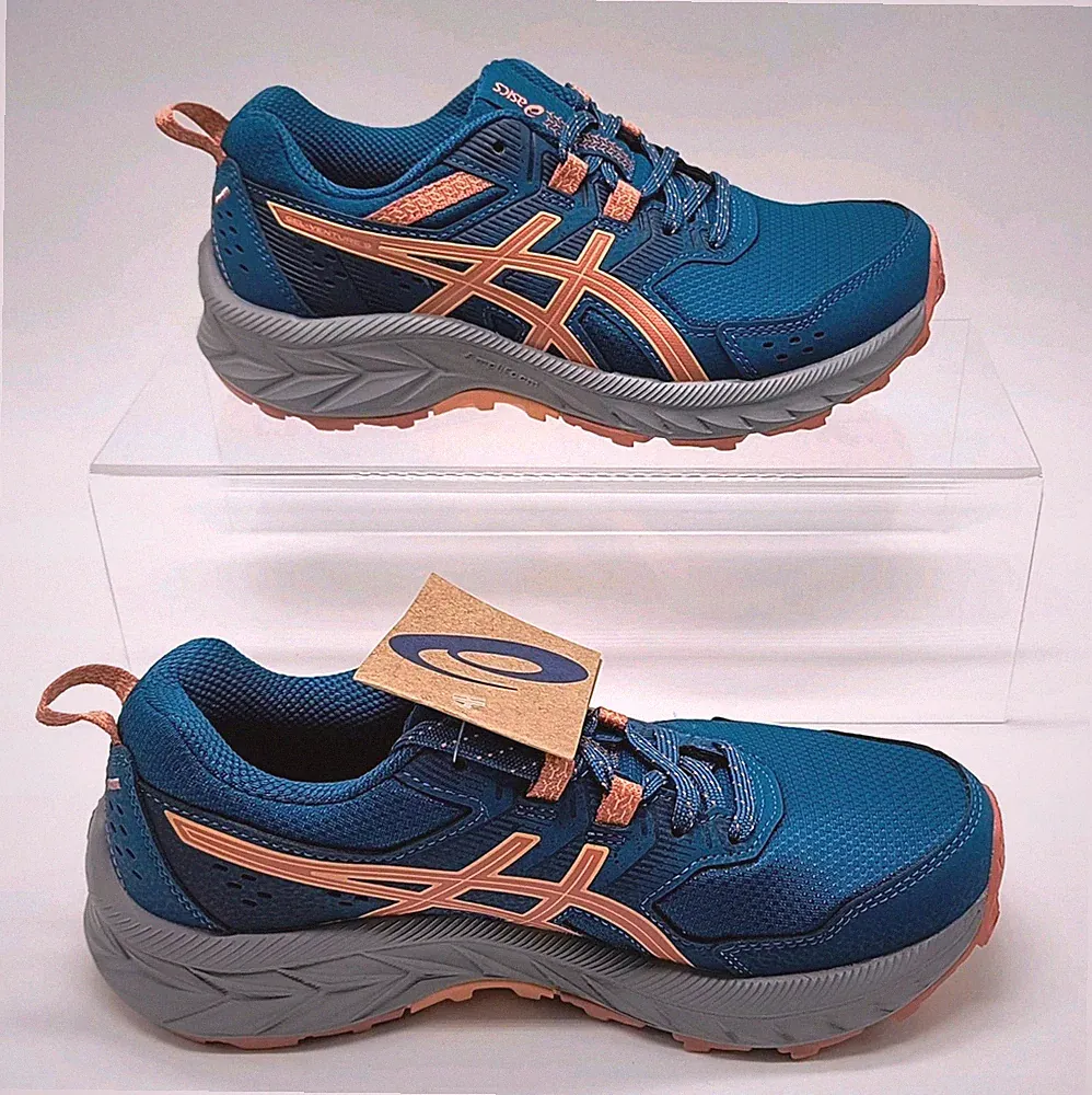 Asics Gel-Venture 9 Damen Trailrunningschuhe blau/rot UK 3,5 UVP 70£ neu mit Karton